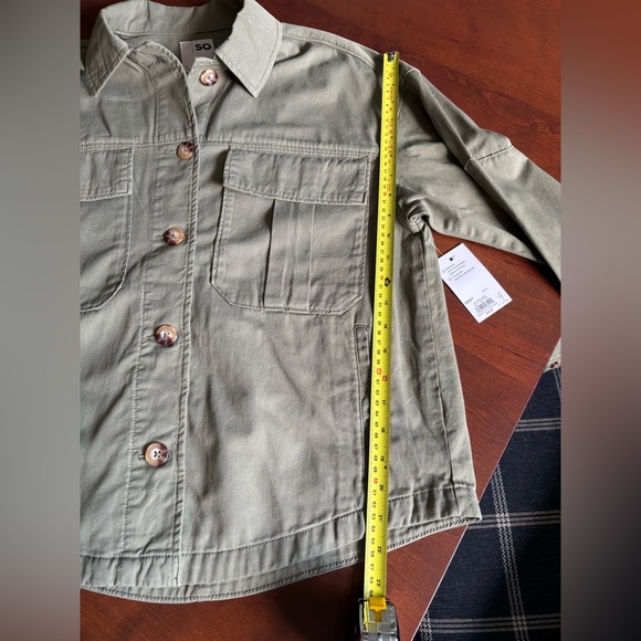 NWT Utility Army Coat, Kohl's Drew Green Cargo, Spring Jacket, Cotton, Olive, S - Picture 13 of 15